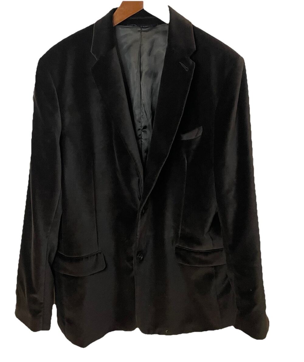 BANANA REPUBLIC Chocolate Brown Velvet Blazer Sport Coat Holiday Men Size 44R